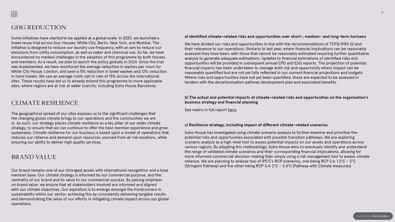 Soho House ESG Report 2023, slide 49