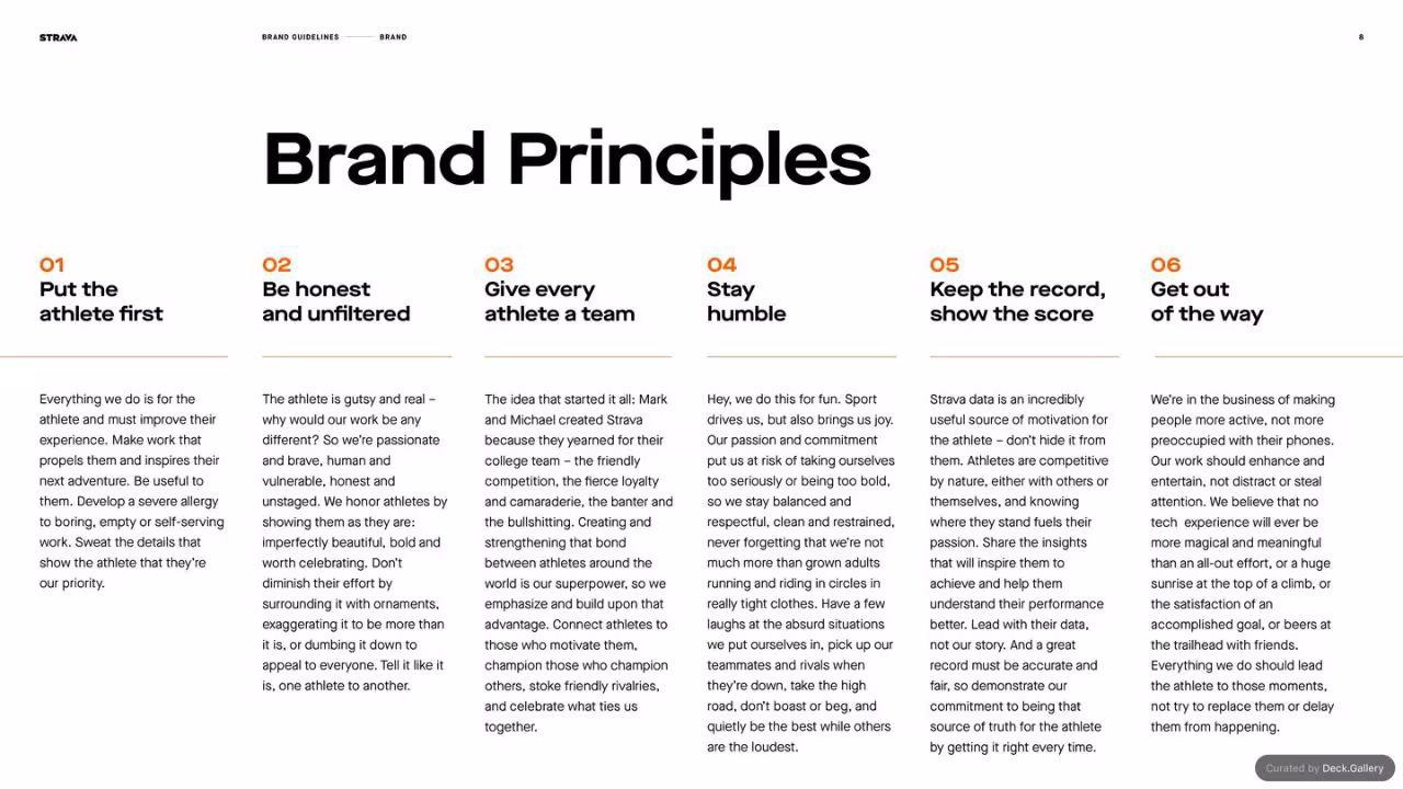 Strava Brand Guidelines 2021, slide 8