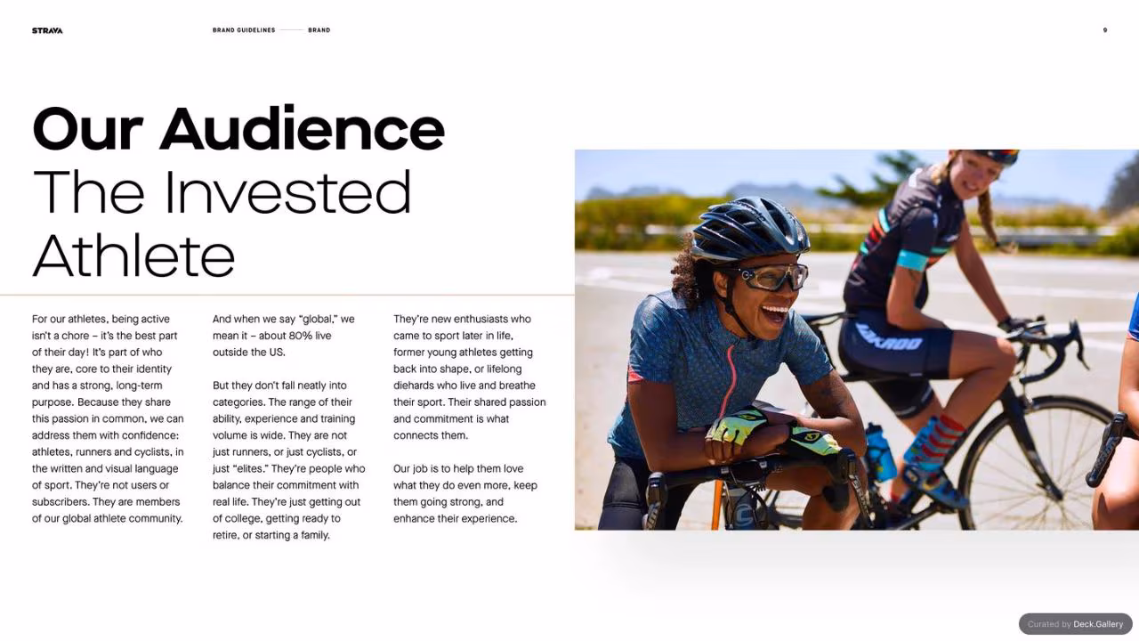 Strava Brand Guidelines 2021, slide 9