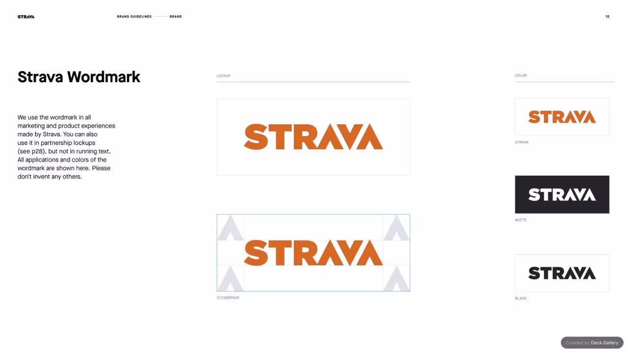 Strava Brand Guidelines 2021, slide 12