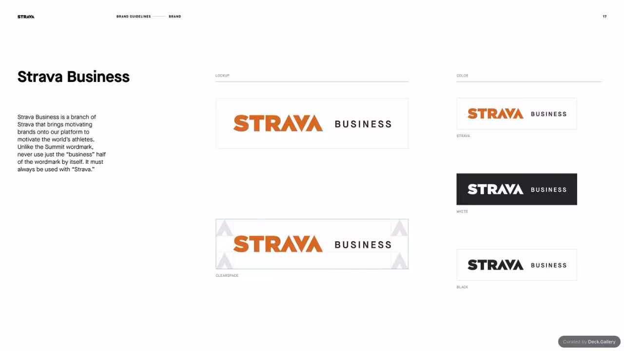 Strava Brand Guidelines 2021, slide 17
