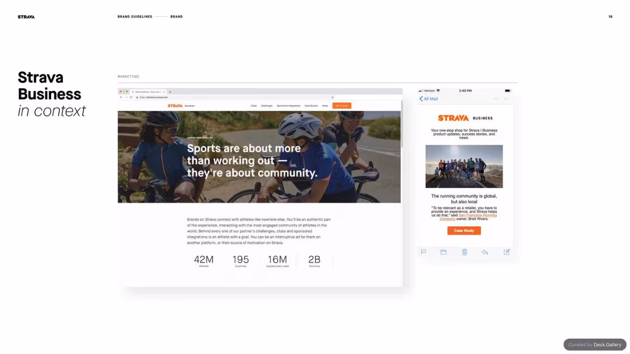Strava Brand Guidelines 2021, slide 18