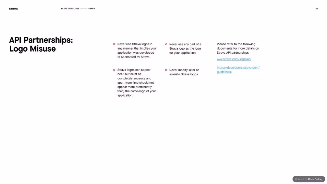 Strava Brand Guidelines 2021, slide 29
