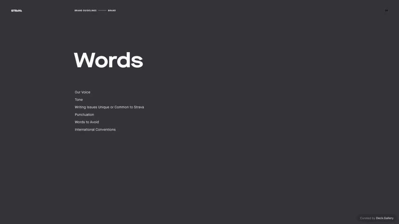 Strava Brand Guidelines 2021, slide 36