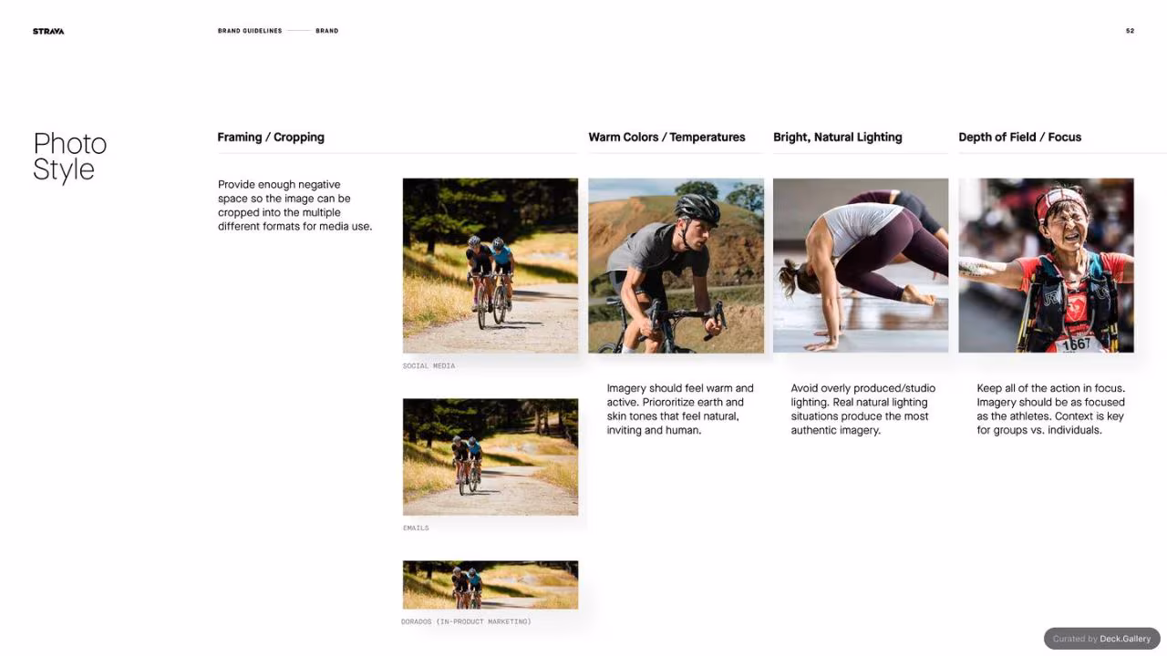 Strava Brand Guidelines 2021, slide 52