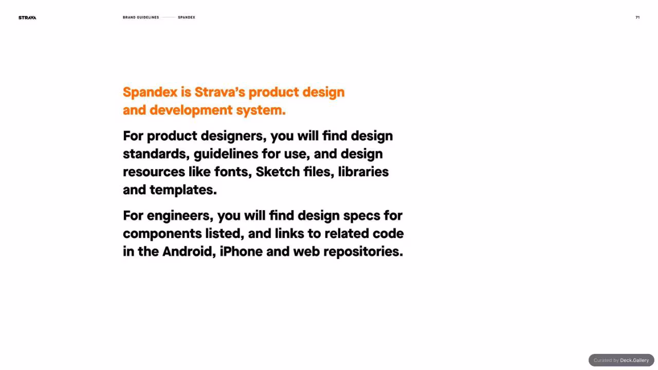 Strava Brand Guidelines 2021, slide 71