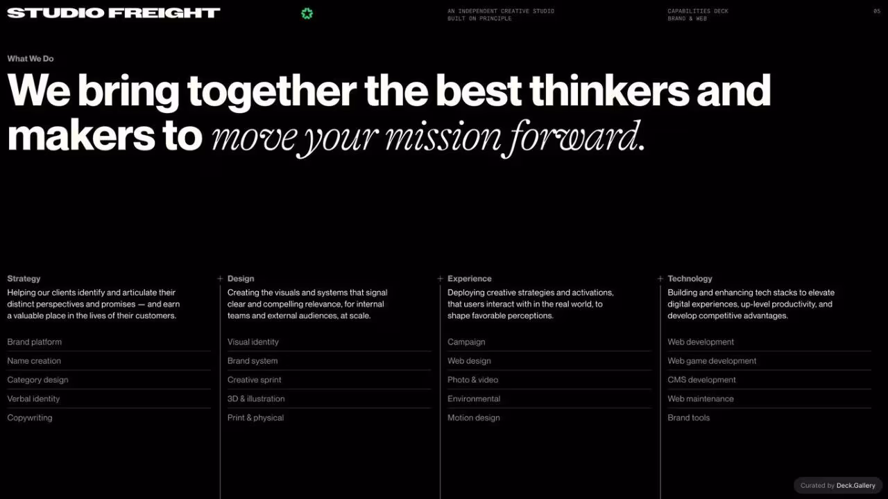 Studio Freight Capabilities Deck 2023, slide 4
