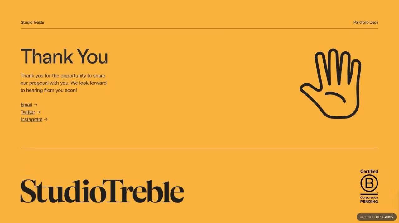 Studio Treble Portfolio Deck 2023, slide 13