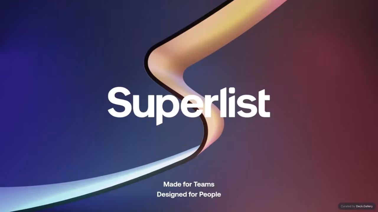 Superlist Pitch Deck 2023