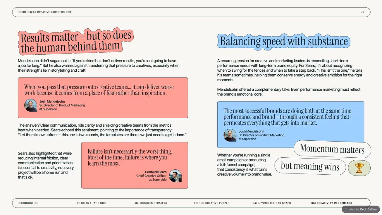 Inside GREAT Creative Partnerships: Superside 2025, slide 77