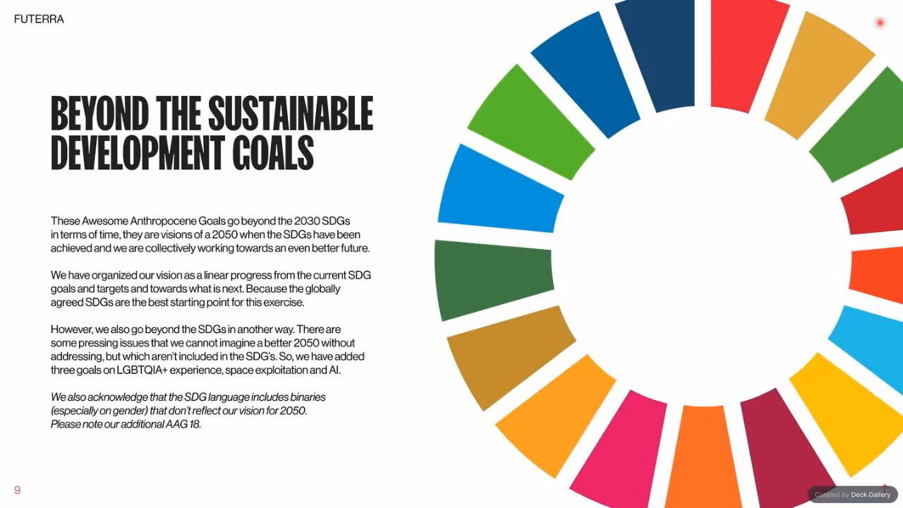 Futerra: The Awesome Anthropocene Goals, slide 9