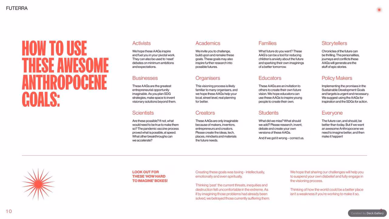 Futerra: The Awesome Anthropocene Goals, slide 10