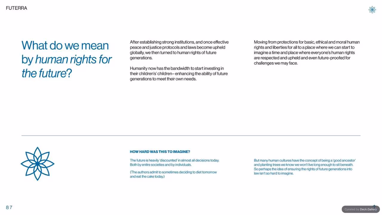 Futerra: The Awesome Anthropocene Goals, slide 87