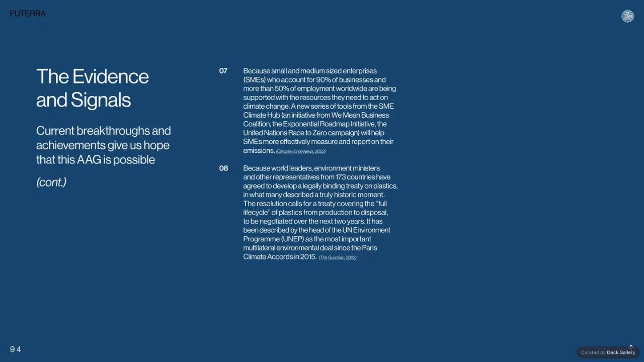 Futerra: The Awesome Anthropocene Goals, slide 94