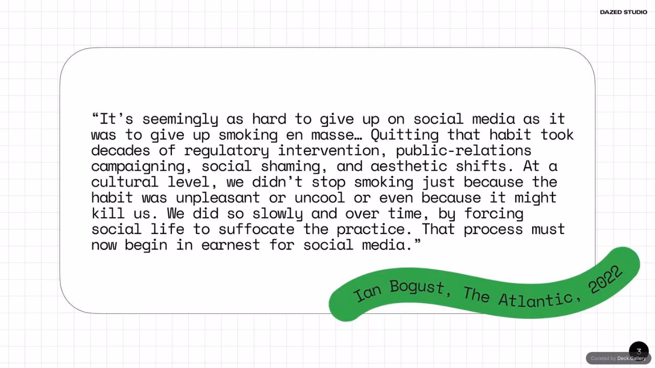 The Future of Social: Dazed Studio Research, slide 3