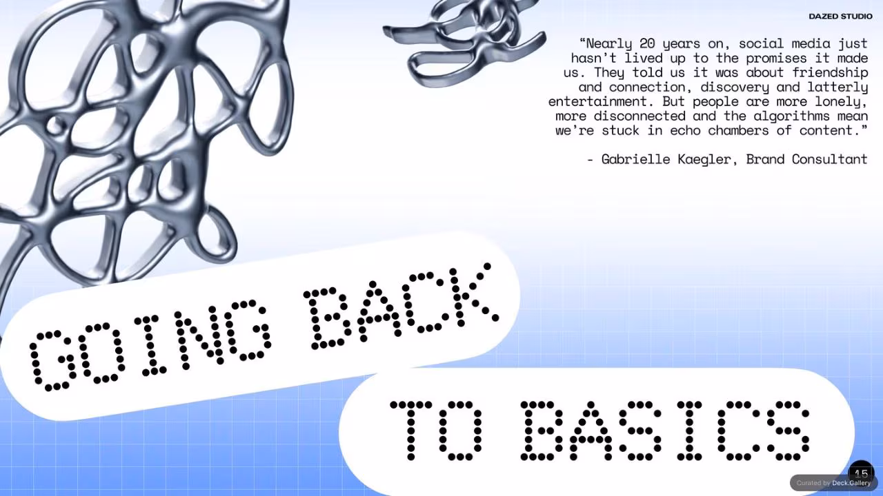 The Future of Social: Dazed Studio Research, slide 15