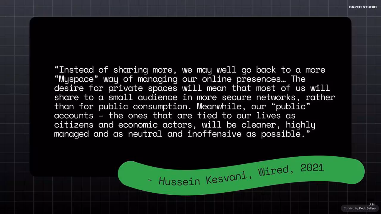 The Future of Social: Dazed Studio Research, slide 39