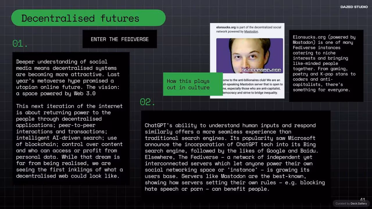 The Future of Social: Dazed Studio Research, slide 41