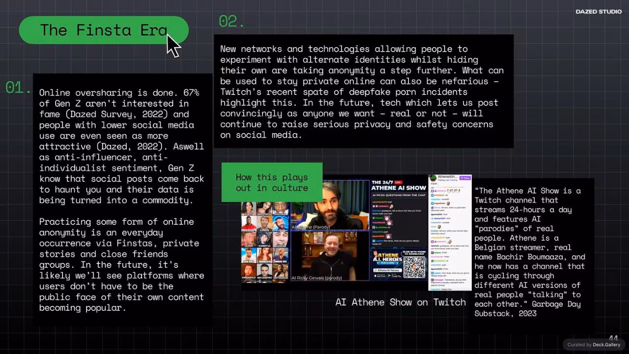 The Future of Social: Dazed Studio Research, slide 44