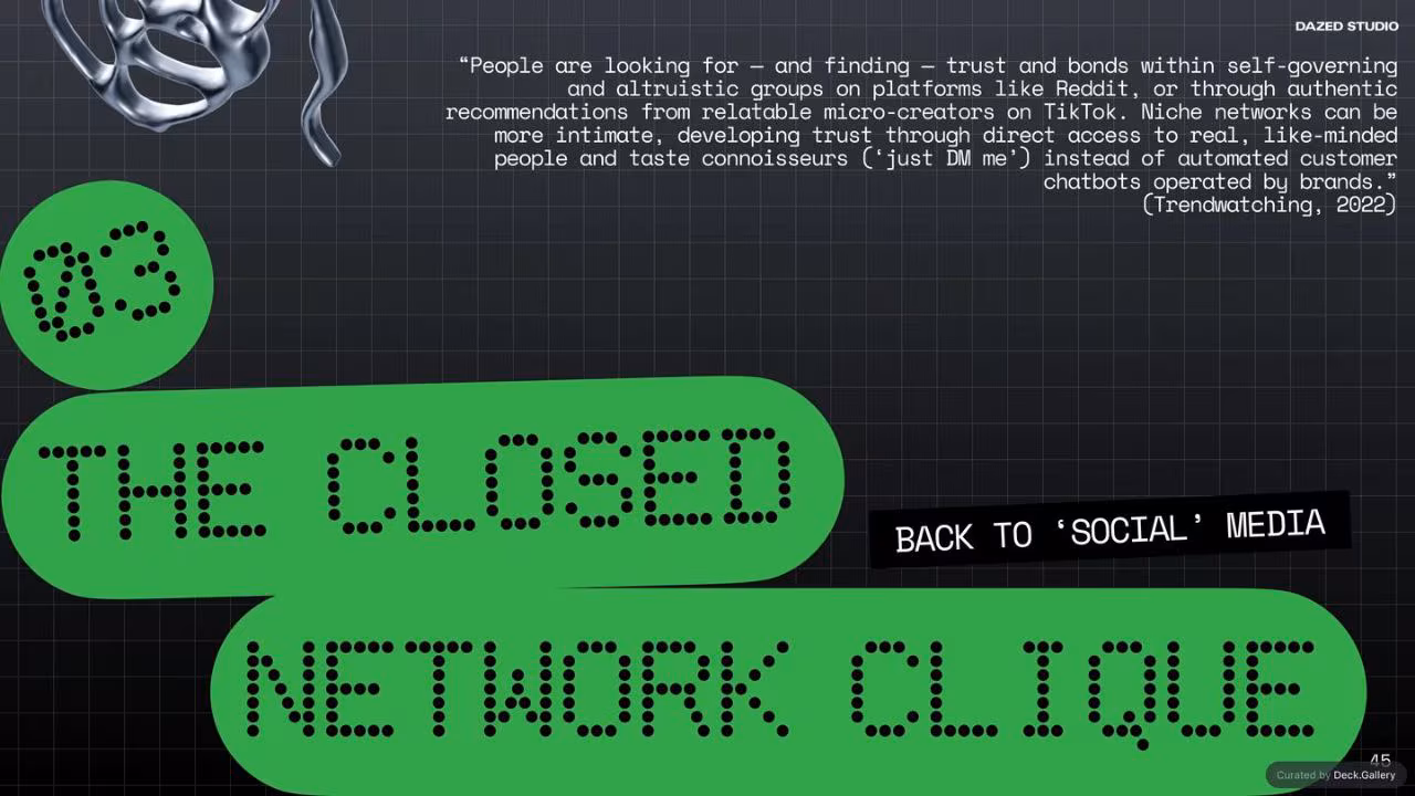 The Future of Social: Dazed Studio Research, slide 45