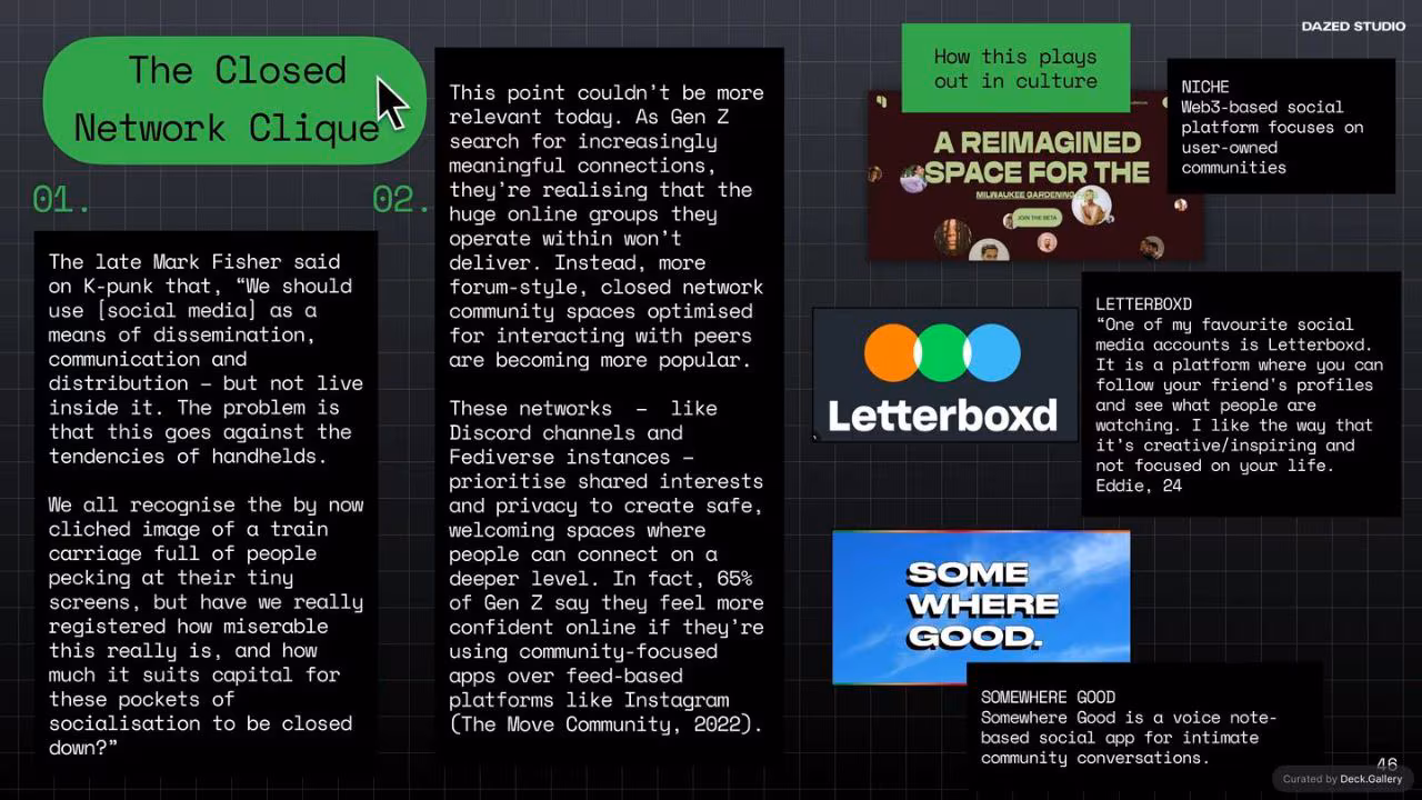 The Future of Social: Dazed Studio Research, slide 46