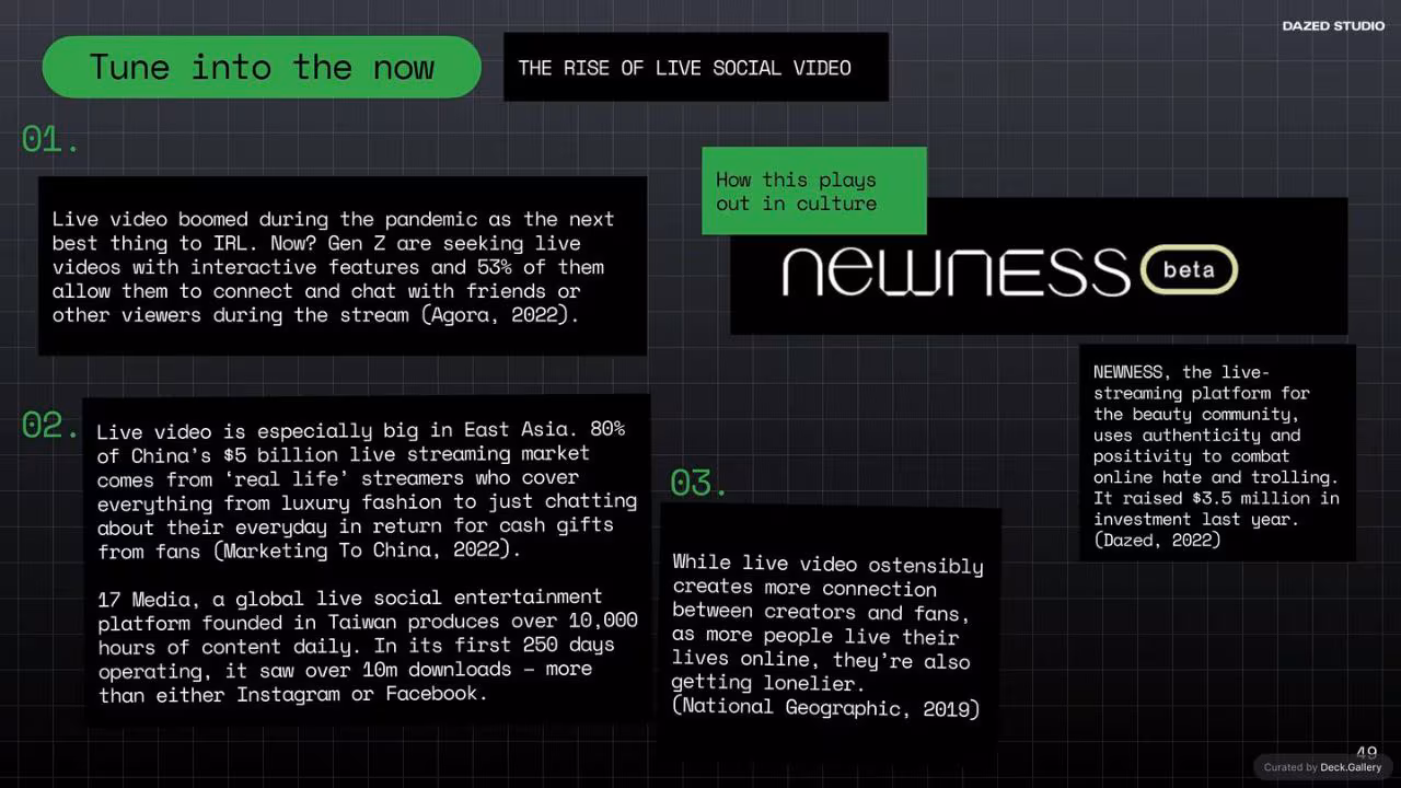 The Future of Social: Dazed Studio Research, page 49
