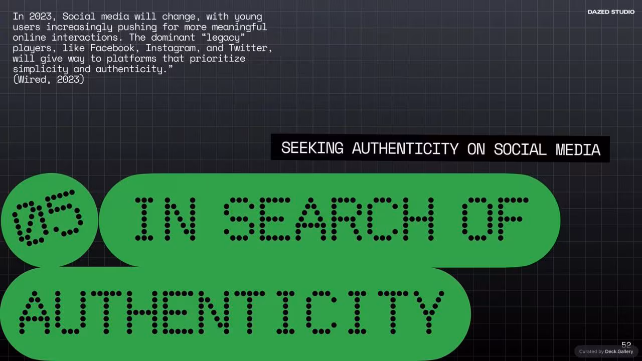 The Future of Social: Dazed Studio Research, slide 52
