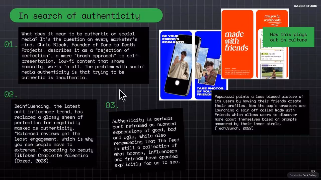 The Future of Social: Dazed Studio Research, slide 53