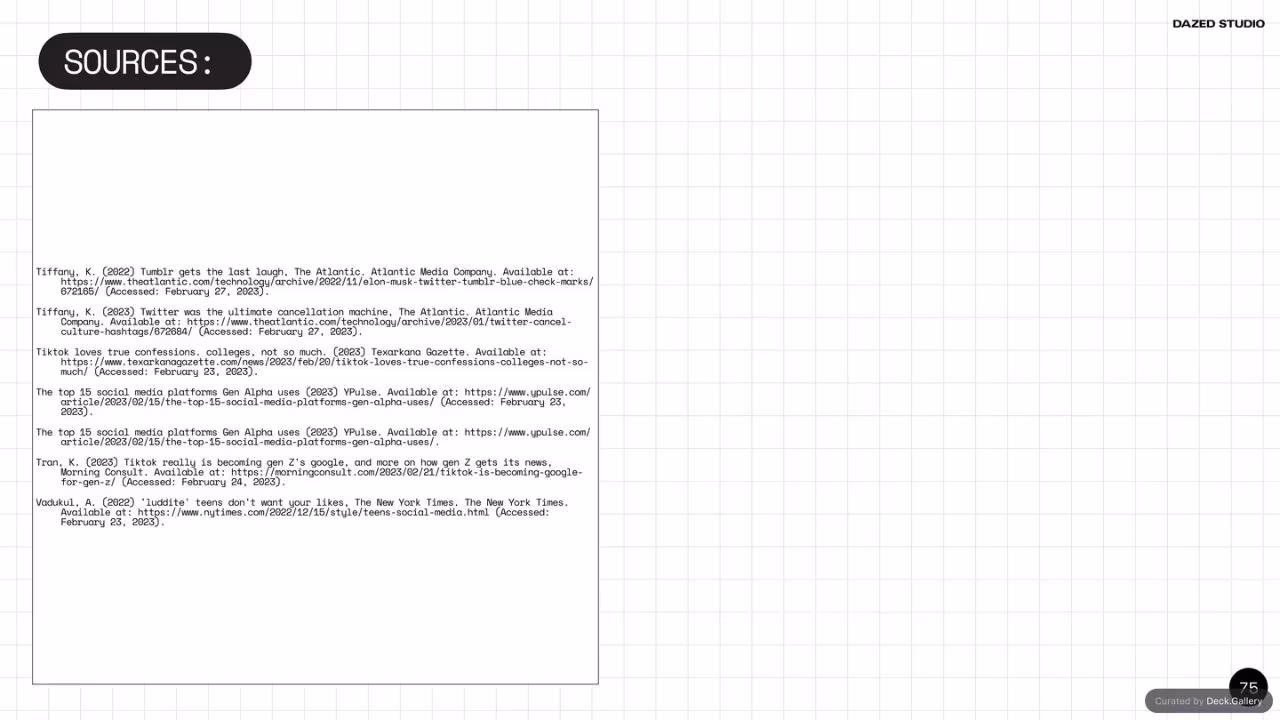 The Future of Social: Dazed Studio Research, slide 75