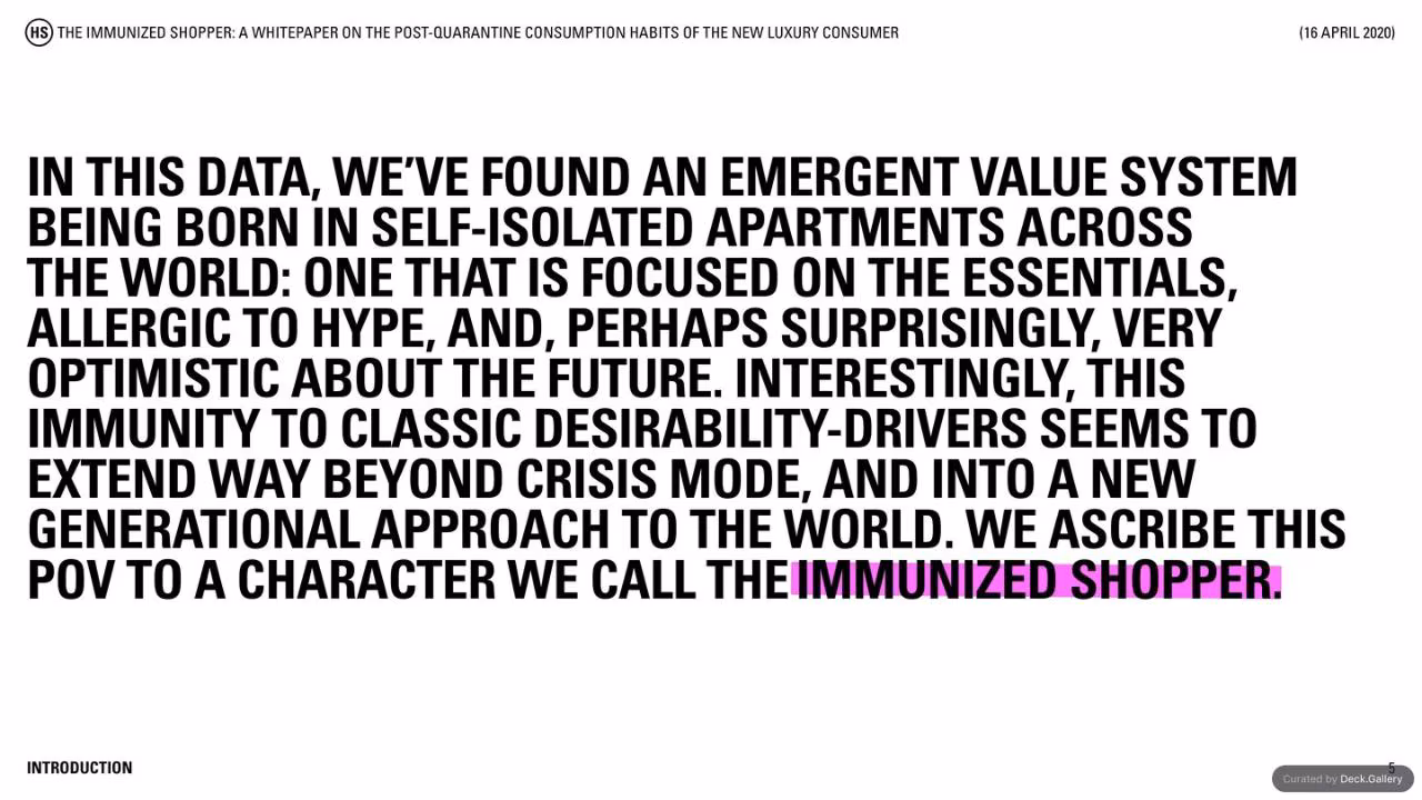 Highsnobiety: The Immunized Shopper 2020, slide 5
