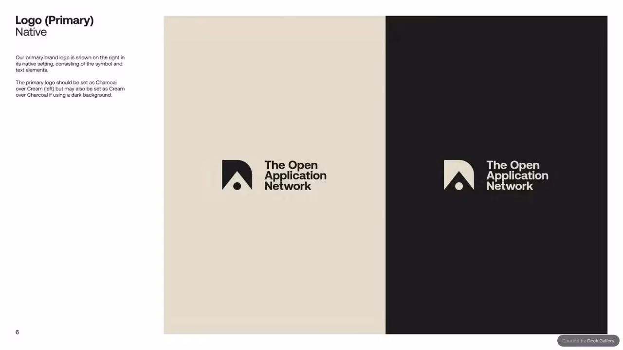 The Open Application Network Brand Guidelines, slide 5