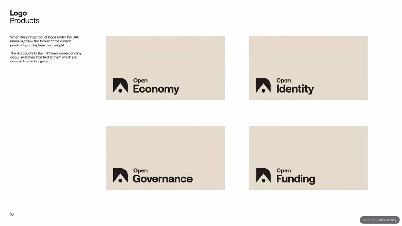 The Open Application Network Brand Guidelines, slide 15