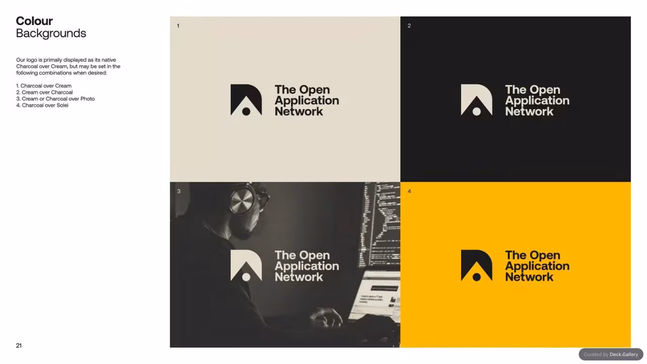 The Open Application Network Brand Guidelines, slide 20