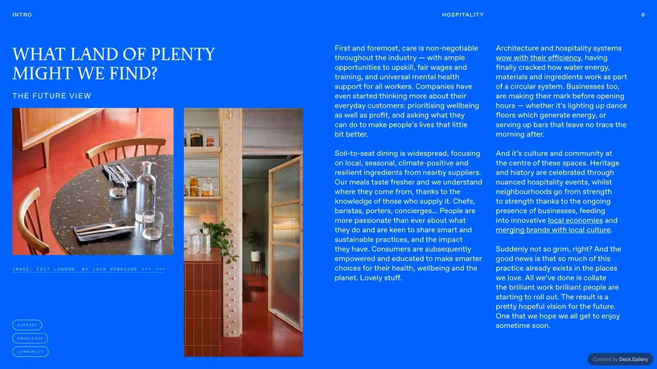 Land of Plenty: The Hospitality Edit, slide 9
