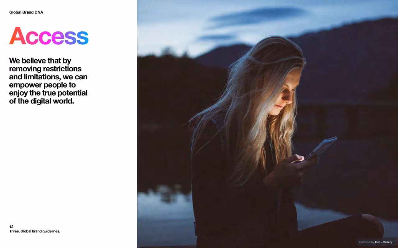 Three Global Brand Guidelines 2025, slide 12