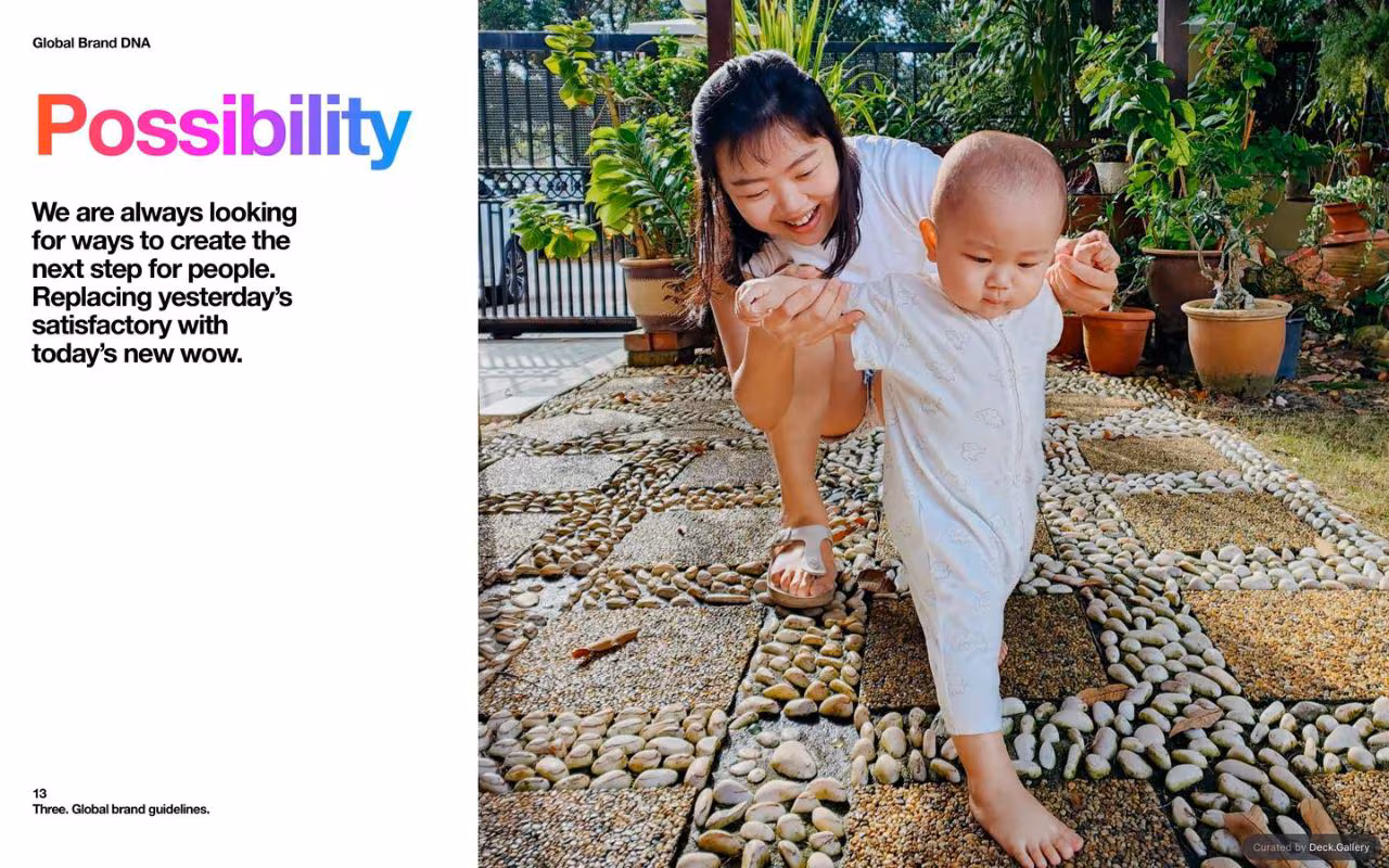 Three Global Brand Guidelines 2025, slide 13