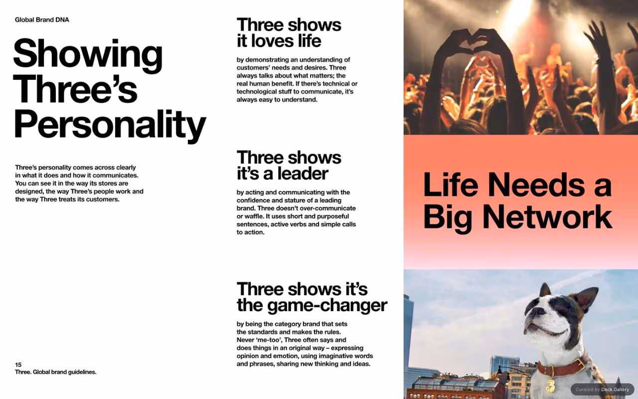 Three Global Brand Guidelines 2025, slide 15
