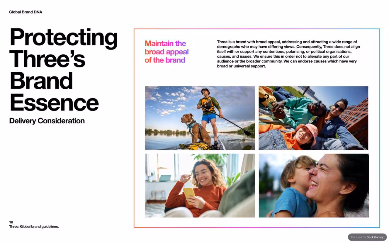 Three Global Brand Guidelines 2025, slide 18