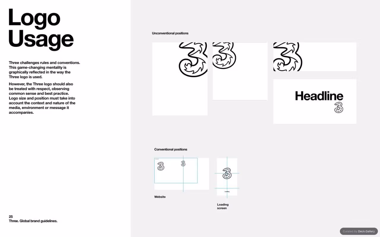 Three Global Brand Guidelines 2025, slide 25