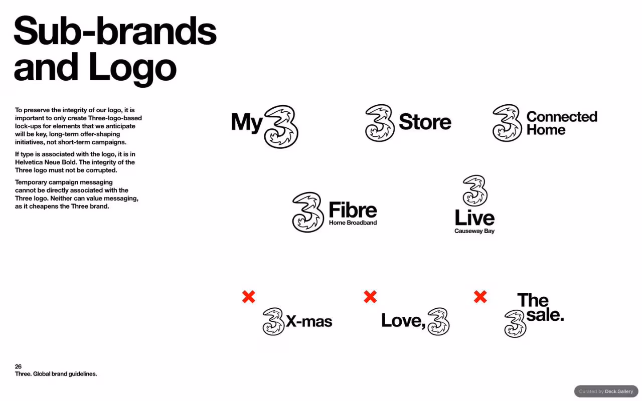 Three Global Brand Guidelines 2025, slide 26