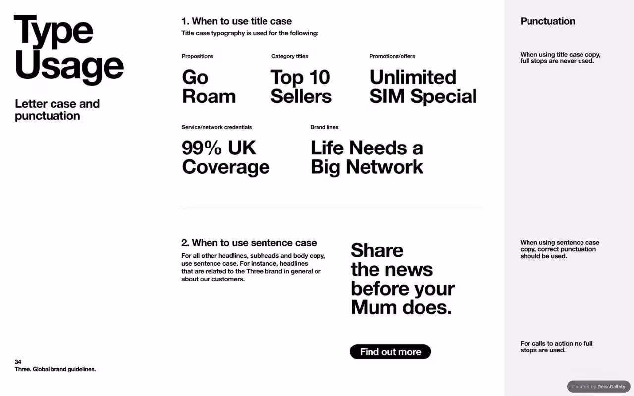 Three Global Brand Guidelines 2025, slide 34