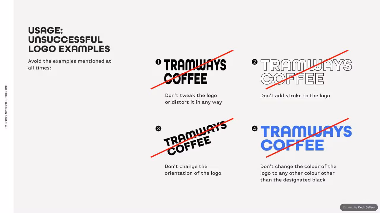 Tramways Coffee Brand Guidelines 2022, slide 14