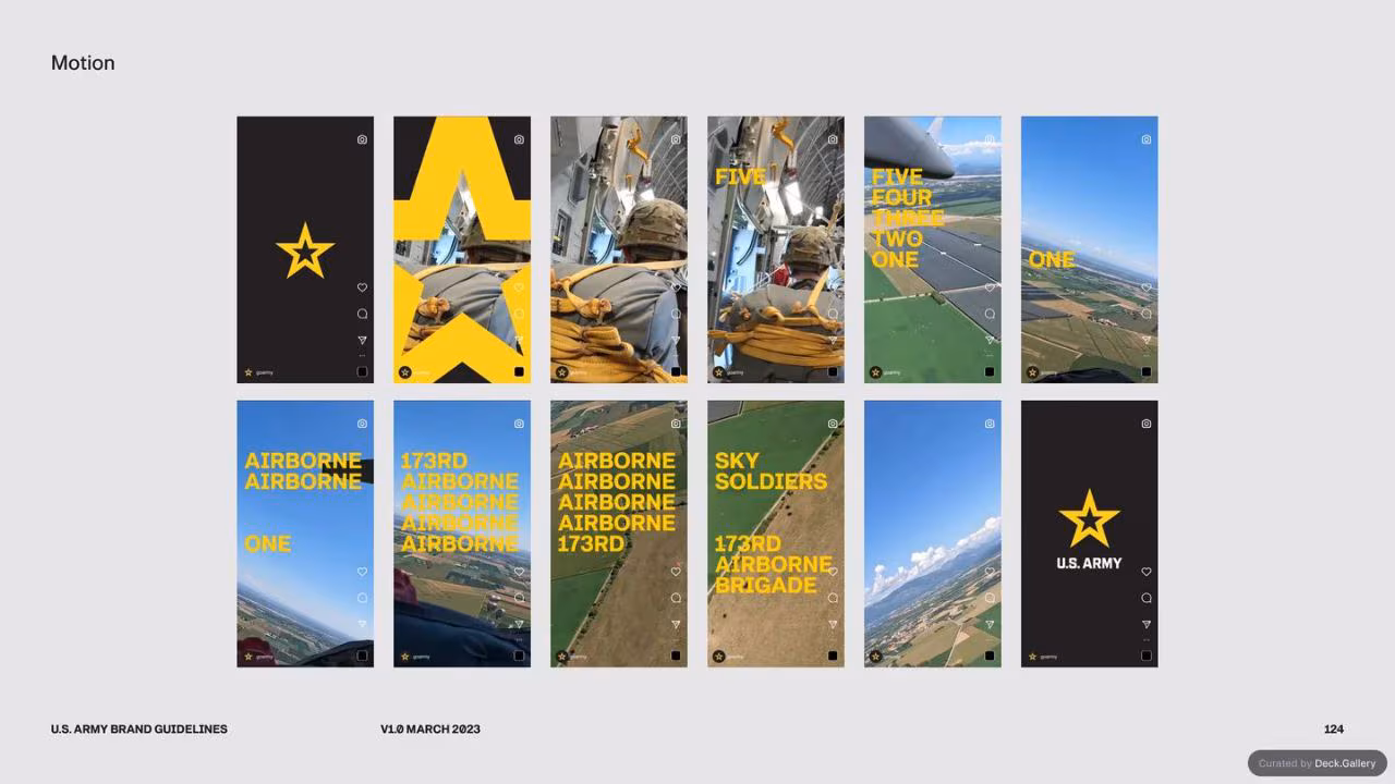 U.S. Army Brand Guidelines 2023, slide 124