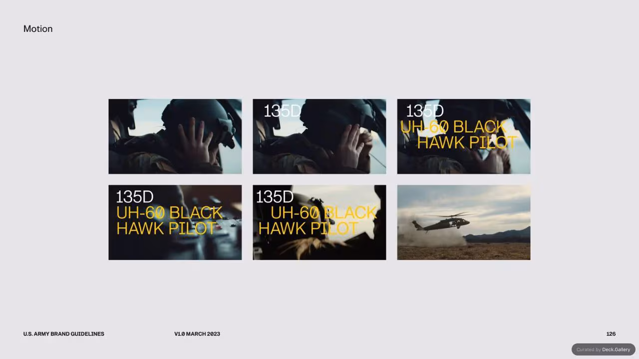 U.S. Army Brand Guidelines 2023, slide 126