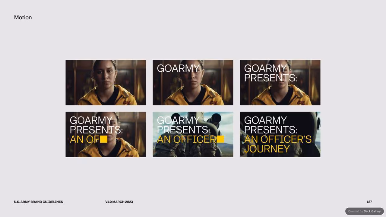 U.S. Army Brand Guidelines 2023, slide 127