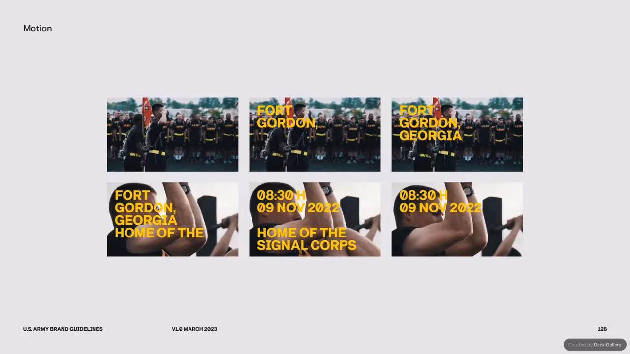 U.S. Army Brand Guidelines 2023, slide 128