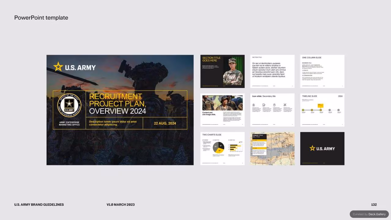 U.S. Army Brand Guidelines 2023, slide 132