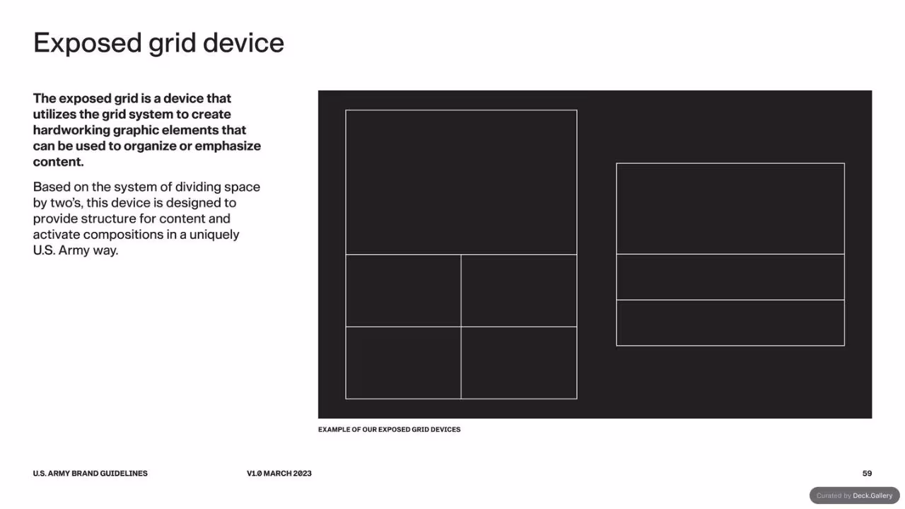 U.S. Army Brand Guidelines 2023, slide 59