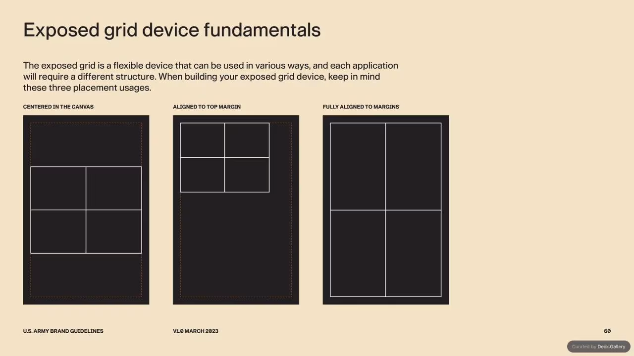 U.S. Army Brand Guidelines 2023, slide 60