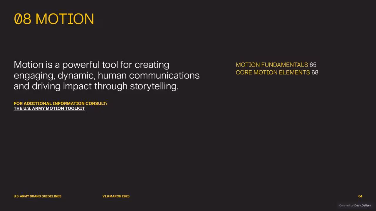 U.S. Army Brand Guidelines 2023, slide 64